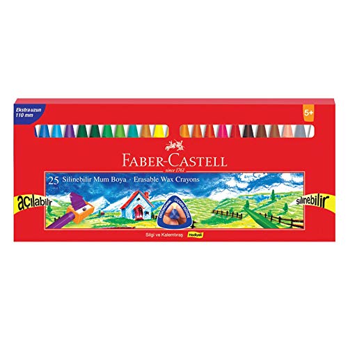 Faber-Castell Abwischbare Wax Crayon Wachsfarbe 25 R von Faber-Castell