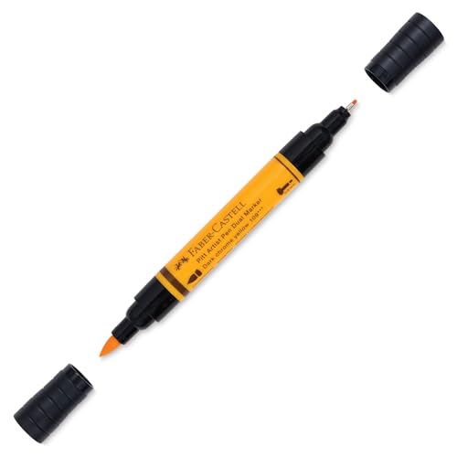 Faber-Castell Art & Graphic Pitt Artist Pen Dual Marker India Ink, Dark Chrome Yellow, Single Pitt Pen, For Art, Craft, Drawing, Skizzing, Home, School, Uni, Coloring Faber-Castell Art & Graphic Pitt Artist Pen Dual Marker India Ink, Dark Chrome Yellow, Single Pitt Pen, For Art, Craft, Drawing, Skizzing, Home, School, Uni, Coloring von Faber-Castell
