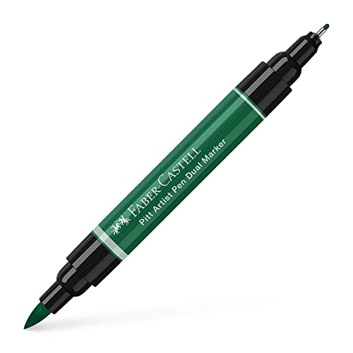 Faber-Castell Art & Graphic Pitt Artist Pen Dual Marker India Ink, Dark Phthalo Green, Single Pitt Pen, For Art, Craft, Drawing, Skizzing, Home, School, Uni, Coloring Faber-Castell Art & Graphic Pitt Artist Pen Dual Marker India Ink, Dark Phthalo Green, Single Pitt Pen, For Art, Craft, Drawing, Skizzing, Home, School, Uni, Coloring von Faber-Castell