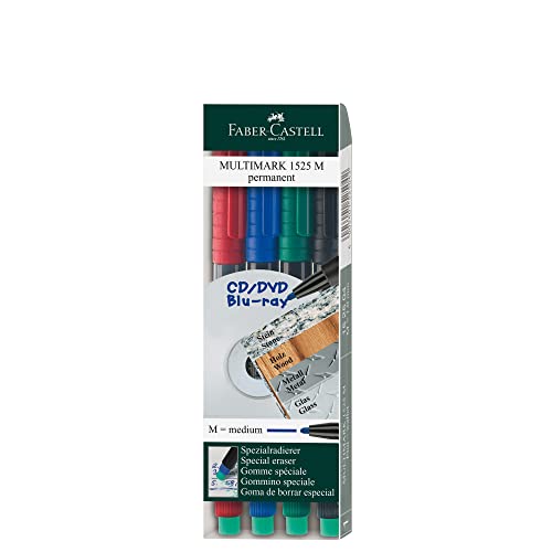 Faber-Castell CD-Marker MULTIMARK, wasserfest, Strichst„rke: ca. 1 mm, 4 Farben, Etui Faber-Castell CD-Marker MULTIMARK, wasserfest, Strichst„rke: ca. 1 mm, 4 Farben, Etui von Faber-Castell