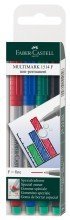 Faber-Castell CD-Marker MULTIMARK, wasserl”slich, Strichst„rke: ca. 0,6 mm, 4 Farben, Etui von Faber-Castell