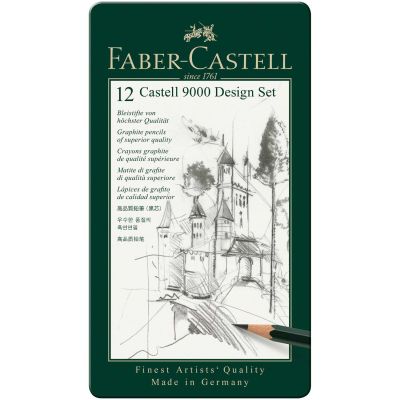 Castell 9000 Design Set Metalletui 12teilig von Faber Castell