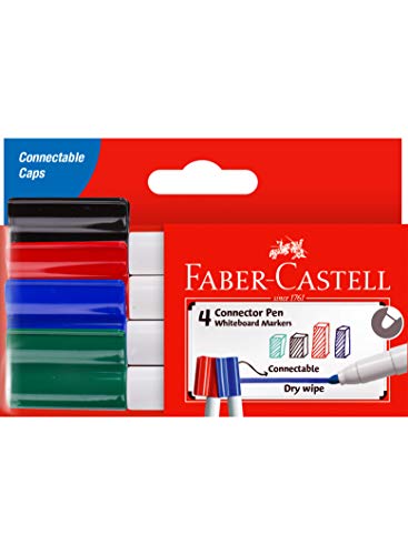 Faber-Castell Connector Whiteboard-Marker, sortiert, 4 Stück, (67-1592044) von Faber-Castell