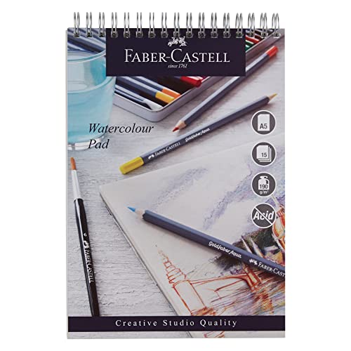 Faber-Castell Creative Studio Aquarellblock, Spiralbindung, A5, 190 g/m², 15 Blatt von Faber-Castell