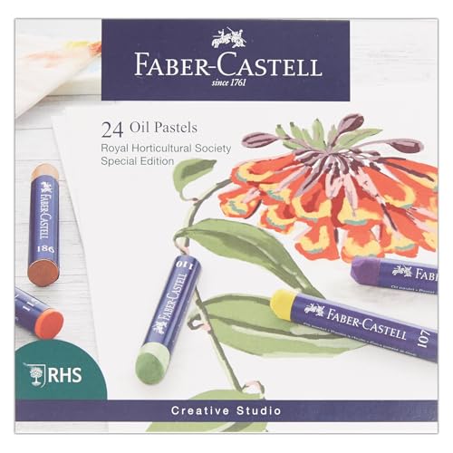 Faber Castell Creative Studio Ölpastellkreiden RHS Special Edition Mehrfarbig 24er Set für Kunst Handwerk Zeichnen Skizzieren Zuhause Schule Uni Ausmalen Faber Castell Creative Studio Ölpastellkreiden RHS Special Edition Mehrfarbig 24er Set für Kunst Handwerk Zeichnen Skizzieren Zuhause Schule Uni Ausmalen von Faber-Castell