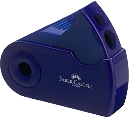 Faber-Castell Spitzdose-Doppelspitzer mit Spitzdose-Behälter, Blau von Faber-Castell
