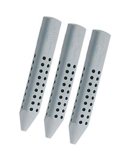 Faber-Castell Dreieckradierer Grip 2001 (3x Grau), 187100, 187100 - Dreieckradierer Grip von Faber-Castell
