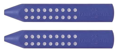 Faber-Castell Dreieckradierer Grip 2001 (Blau, 2 Stück) von Faber-Castell