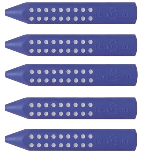 Faber-Castell Dreieckradierer Grip 2001 (Blau, 5 Stück) von Faber-Castell