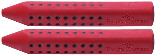 Faber-Castell Dreieckradierer Grip 2001 (Rot, 2 Stück) von Faber-Castell