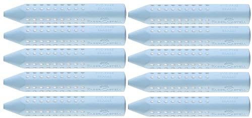 Faber-Castell Dreieckradierer Grip 2001 (Sky Blue, 10 Stück) von Faber-Castell