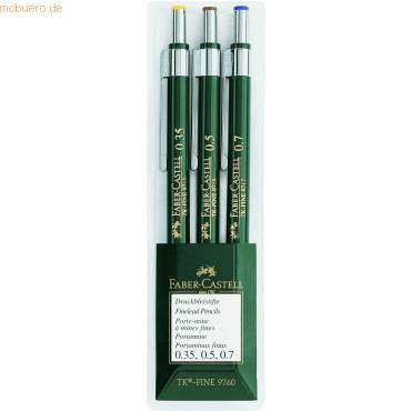 Faber Castell Druckbleistift TK Fine 0,35/0,50/0,70 HB 3er-Etui Faber Castell Druckbleistift TK Fine 0,35/0,50/0,70 HB 3er-Etui von Faber Castell