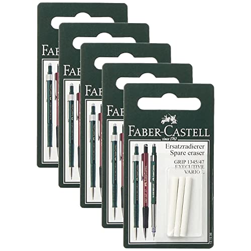 Faber-Castell Ersatz-Radiergummi, 3-teilig, Einheitsgröße von Faber Castell