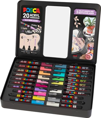 Faber-Castell uni-ball 186829 - POSCA Marker Set, 20er Etui, inkl. Anleitungen für 3 DIY Projekte Faber-Castell uni-ball 186829 - POSCA Marker Set, 20er Etui, inkl. Anleitungen für 3 DIY Projekte von Faber-Castell