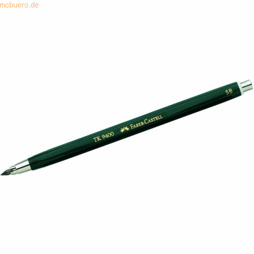 5 x Faber Castell Fallminenstift TK 9400 3,15mm 5B dunkelgrün von Faber Castell