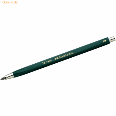 5 x Faber Castell Fallminenstift TK 9400 3,15mm 6B dunkelgrün von Faber Castell