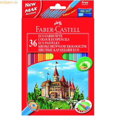 4 x Faber Castell Farbstifte Castle 36er Etui mit Spitzer farbig sorti von Faber Castell