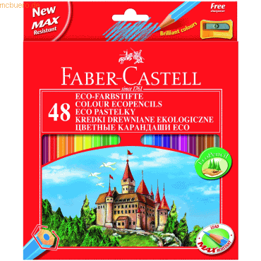 3 x Faber Castell Farbstifte Castle 48er Etui mit Spitzer farbig sorti von Faber Castell
