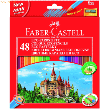 Faber Castell Farbstifte Castle 48er Etui mit Spitzer farbig sortiert Faber Castell Farbstifte Castle 48er Etui mit Spitzer farbig sortiert von Faber Castell