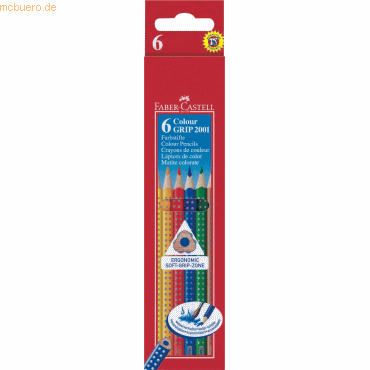 Faber Castell Farbstifte Colour Grip VE=6 Farben von Faber Castell