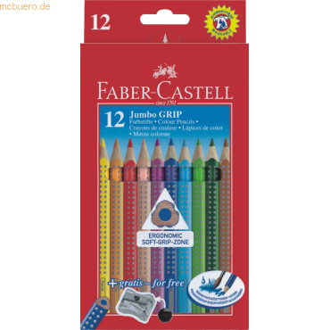 Faber Castell Farbstifte Jumbo Grip VE=12 Farben von Faber Castell
