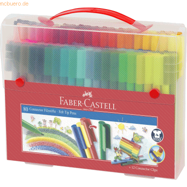Faber Castell Fasermaler Connector farbig sortiert VE=80 Stück Koffer Faber Castell Fasermaler Connector farbig sortiert VE=80 Stück Koffer von Faber Castell