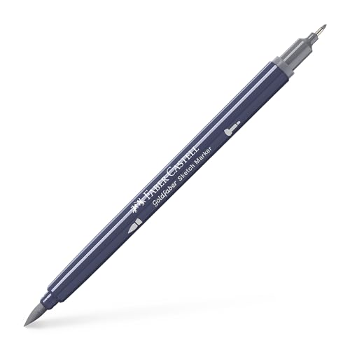 Faber-Castell Goldfaber Sketch Marker Marker Dual Doppelspitze (Fineliner & Pinsel), Neutral Grey III (333), Einzelstift von Faber-Castell