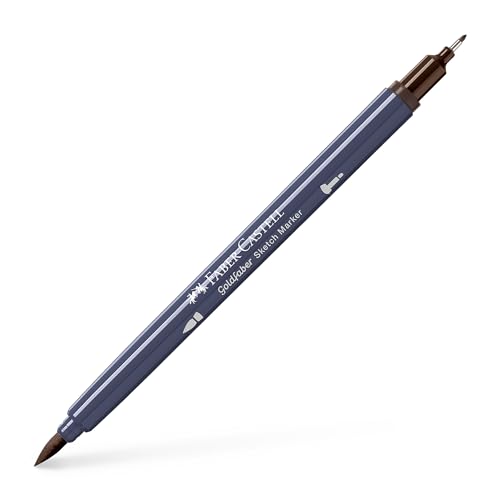 Faber-Castell Goldfaber Sketch Marker Marker Dual Double Tip (Fineliner & Pinsel), Burnt Umbra (280), Einzelstift von Faber-Castell