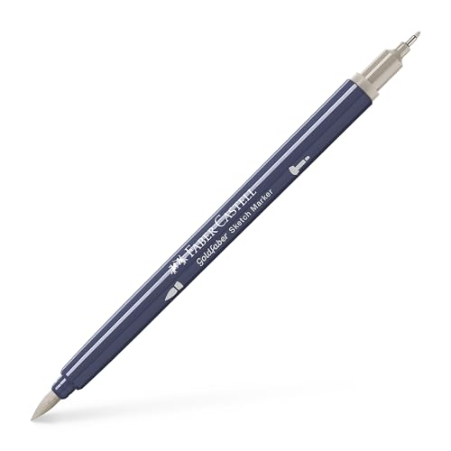 Faber-Castell Goldfaber Sketch Marker Pen Dual, Doppelspitze (Fineliner & Pinsel), Warm Grey III (272), Einzelstift von Faber-Castell