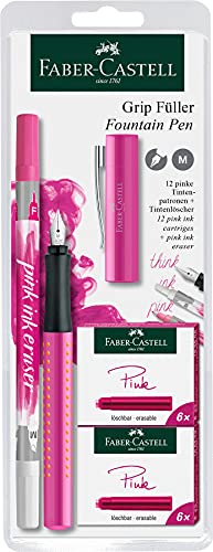 Faber-Castell Grip 2010 Füllfederhalter, Tintenlöscher und Tintenpatronen-Set Pink Faber-Castell Grip 2010 Füllfederhalter, Tintenlöscher und Tintenpatronen-Set Pink von Faber-Castell