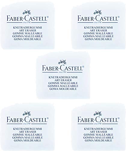 Faber-Castell - Knetradiergummi Art Eraser, (Weiß | 5er Pack) von Faber-Castell