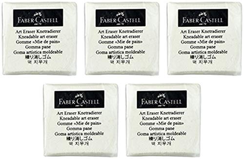 Faber-Castell - Knetradiergummi Art Eraser, (Weiß | 5er Pack) von Faber-Castell