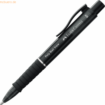 Faber Castell Kugelschreiber Poly Ball VIEW 145755 black von Faber Castell
