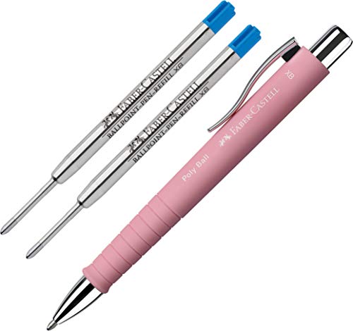 Faber-Castell - Kugelschreiber Poly Ball XB (rose + 2 XB Minen blau) von Faber-Castell