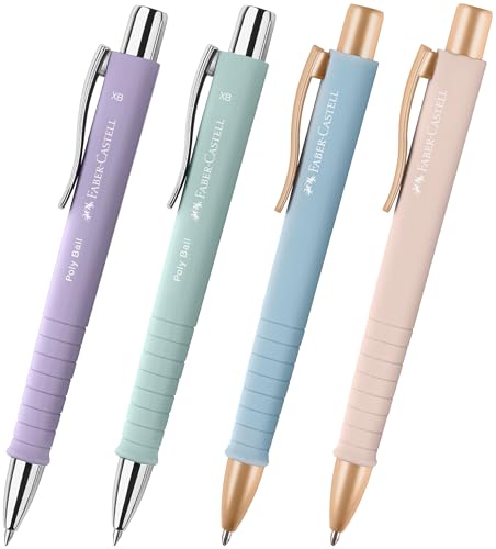 Faber-Castell Kugelschreiber Poly Ball XB 4er SET, 241 (Trendfarben 4er Set) von Faber-Castell