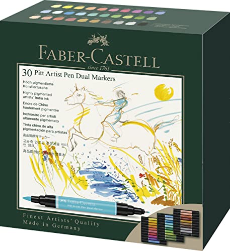 Faber-Castell PITT Artist Pen Dual Marker India Ink - 30 Stück von Faber-Castell