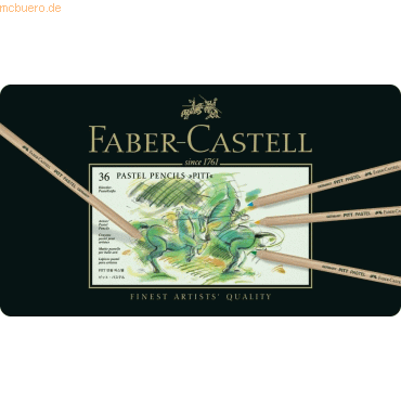 Faber Castell Pastellstift Pitt Pastell 36 Stifte farbig sortiert im M von Faber Castell