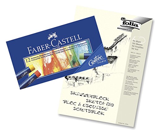 Faber-Castell Permanente Ölpastellkreide Studio Quality 12er Etui + A3 Skizzenblock Faber-Castell Permanente Ölpastellkreide Studio Quality 12er Etui + A3 Skizzenblock von Faber-Castell