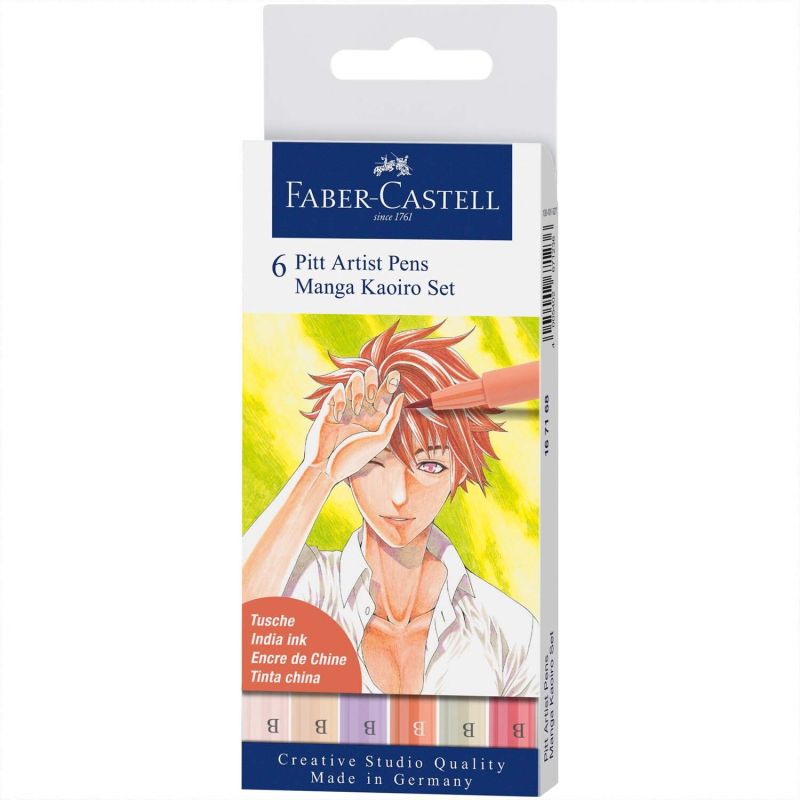 Pitt Artist Pen Manga Kaoiro Tuschestift-Set 6-teilig Pitt Artist Pen Manga Kaoiro Tuschestift-Set 6-teilig von Faber Castell