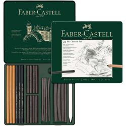 Pitt Charcoal Kohleset 24teilig von Faber Castell