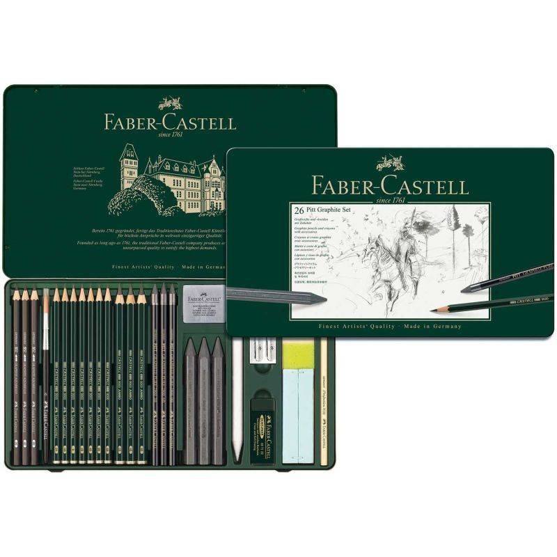 Pitt Graphite Zeichenset groß 26teilig von Faber Castell