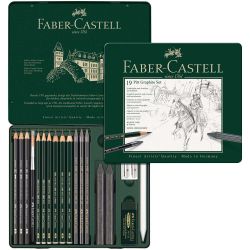 Pitt Graphite Zeichenset medium 19teilig von Faber Castell