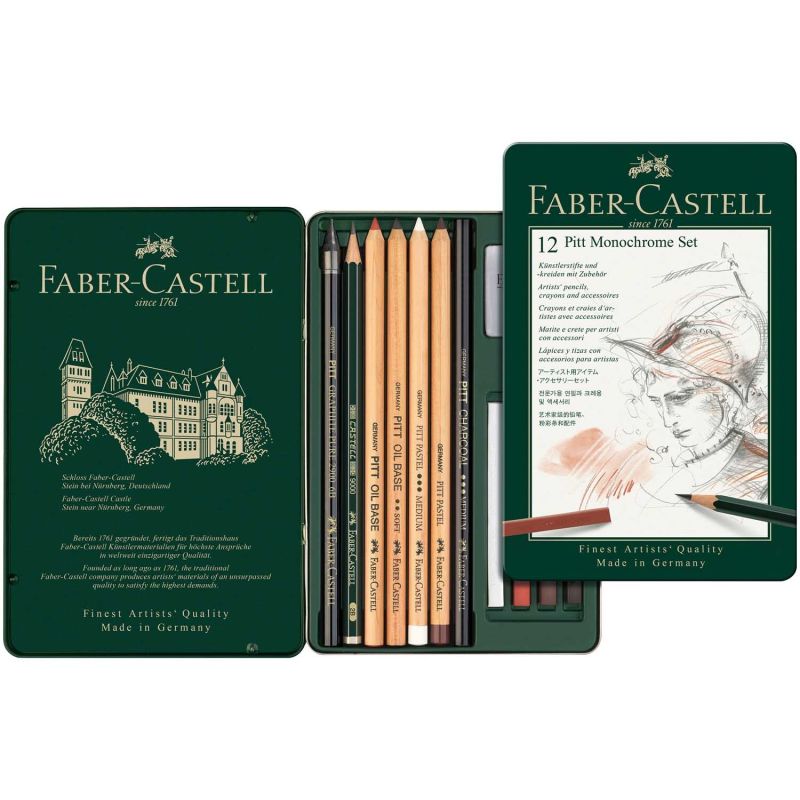 Pitt Monochrome Zeichenset 12teilig von Faber Castell