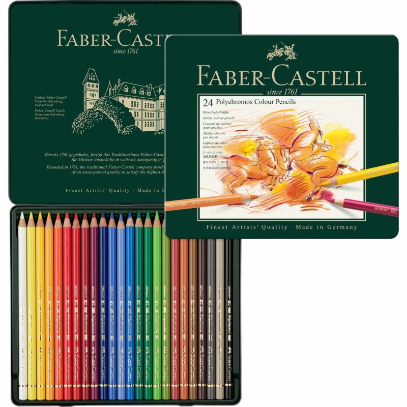 Polychromos Farbstifte Metalletui 24teilig von Faber Castell