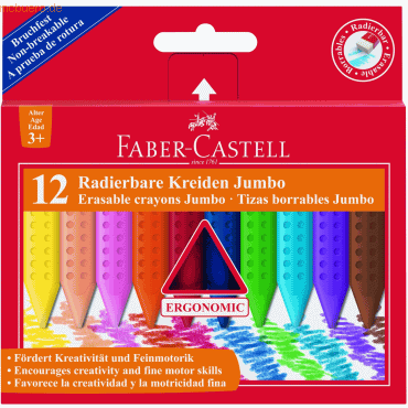 Faber Castell Radierbare Kreide Jumbo ergonomische Dreikantform 12 Kre Faber Castell Radierbare Kreide Jumbo ergonomische Dreikantform 12 Kre von Faber Castell