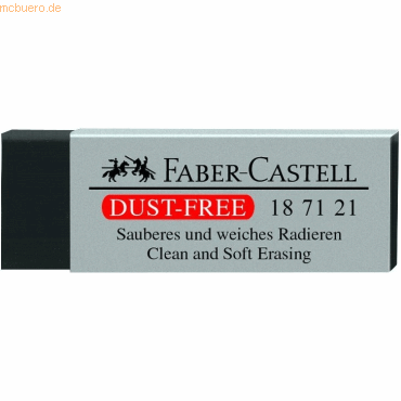 20 x Faber Castell Radierer Dust-Free Kunststoff schwarz von Faber Castell