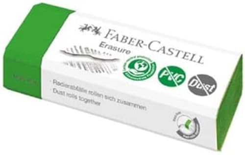 Faber-Castell Radiergummi, PVC-frei und staubfrei, Grün (188121) von Faber-Castell