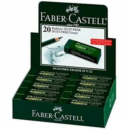 Faber-Castell Radiergummi Dust Free grün (20 Stück) von Faber-Castell