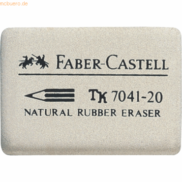 20 x Faber Castell Radiergummi Kautschuk 40x27x13mm weiß für Blei- + F 20 x Faber Castell Radiergummi Kautschuk 40x27x13mm weiß für Blei- + F von Faber Castell
