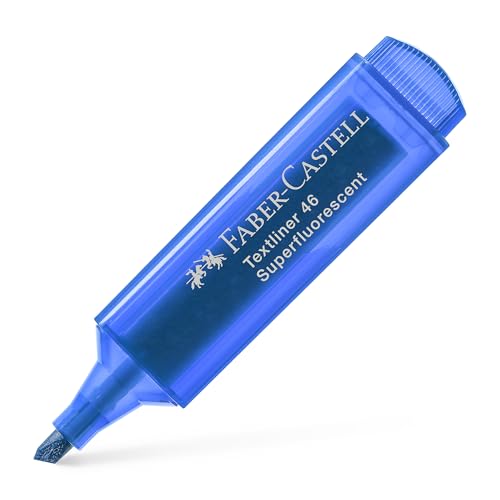 Faber-Castell Textliner 15-Spitze-Meißel/fein blau 1Stück (S) – Marker (blau, Meißel/fein, Blau, Polypropylen, 1 mm, 5 mm) von Faber-Castell